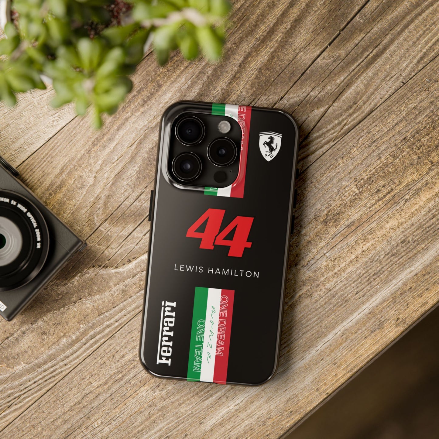 Black 44 Hamilton Ferrari Armor Case