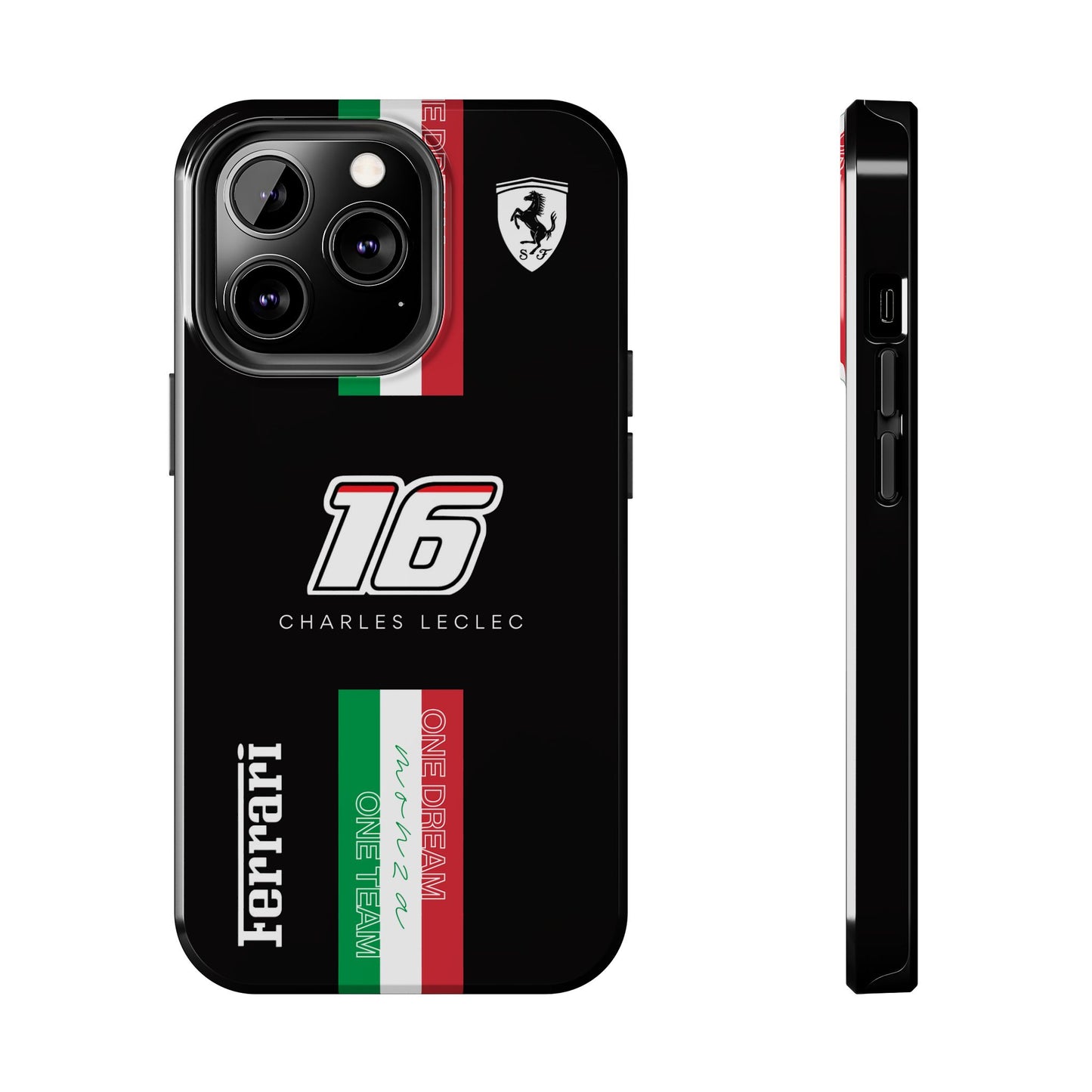 Black 16 Leclerc Ferrari Armor Case