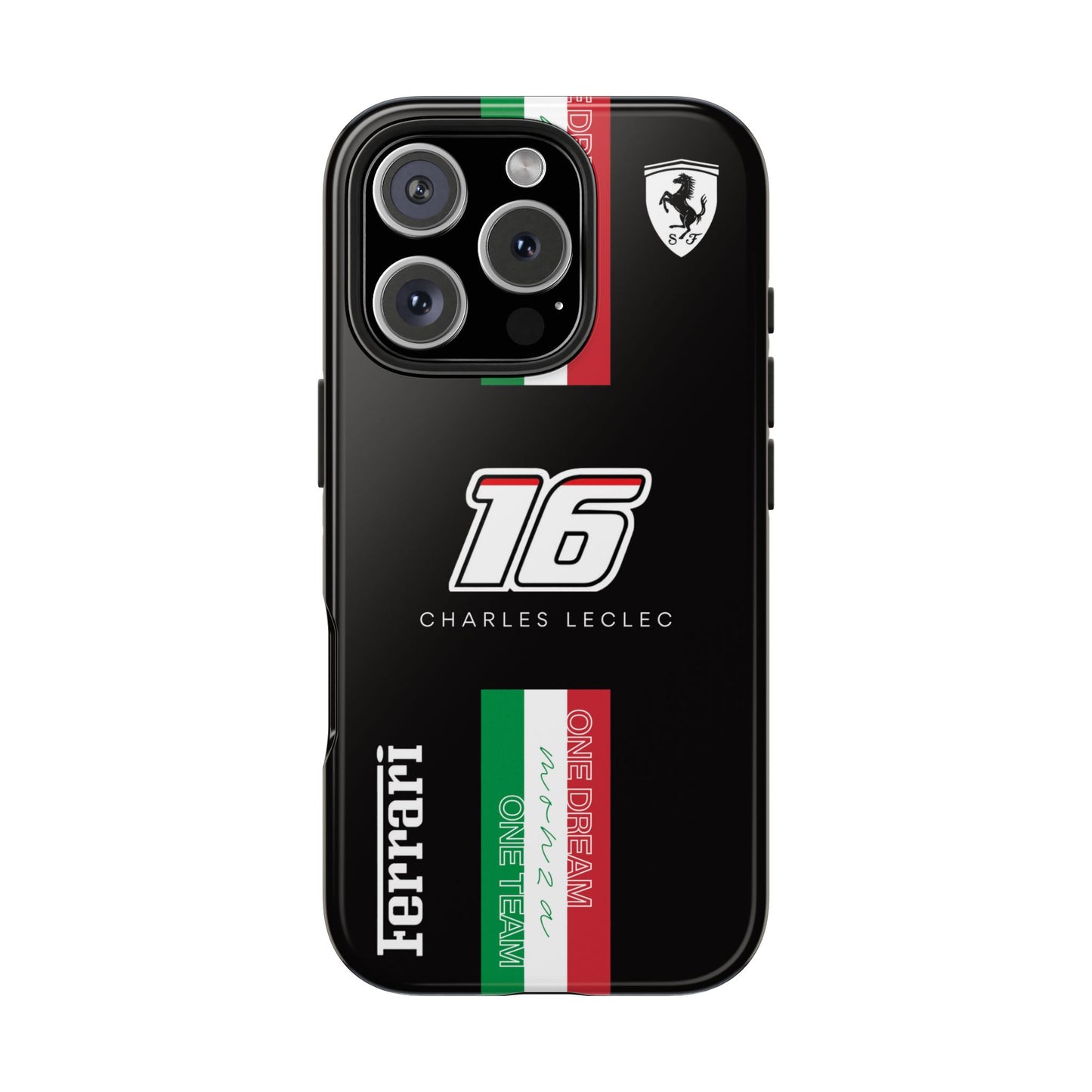 Black 16 Leclerc Ferrari Armor Case