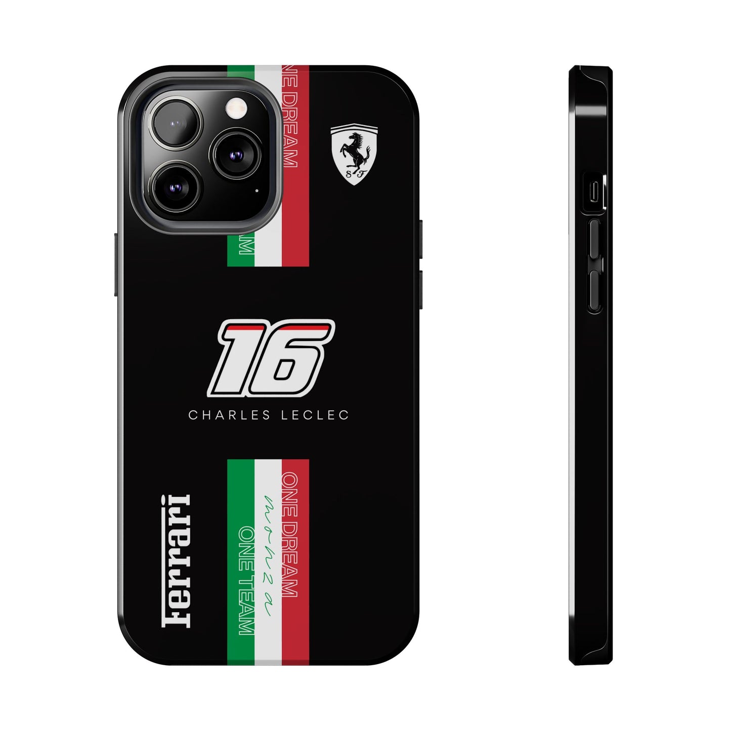 Black 16 Leclerc Ferrari Armor Case