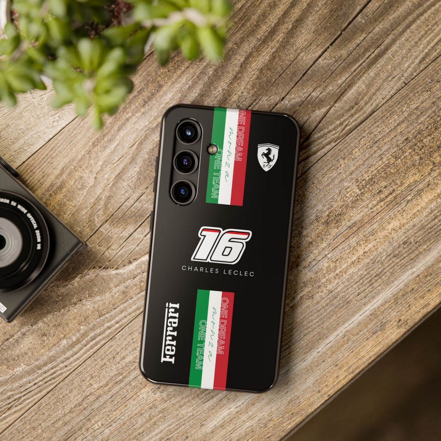 Black 16 Leclerc Ferrari Armor Case