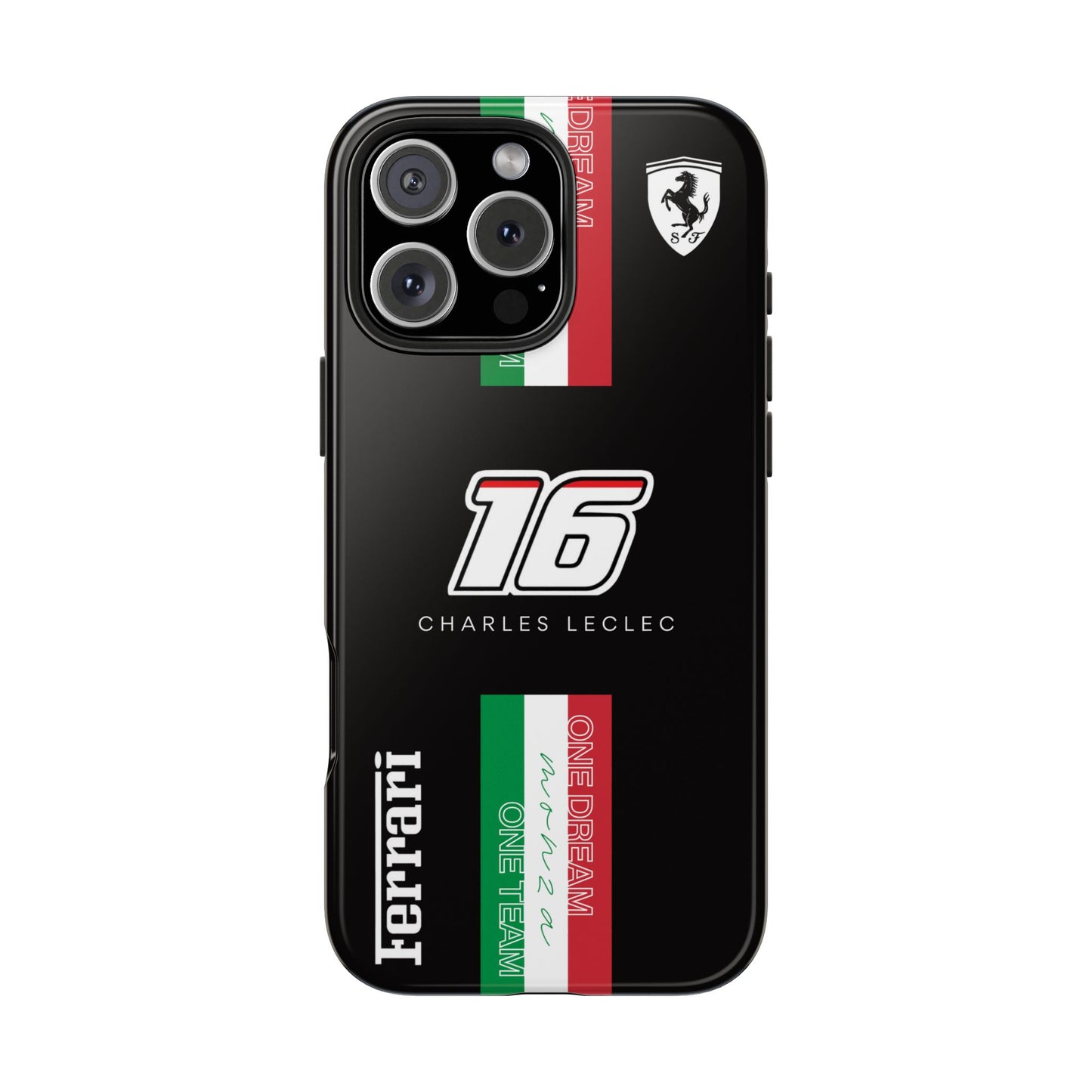 Black 16 Leclerc Ferrari Armor Case