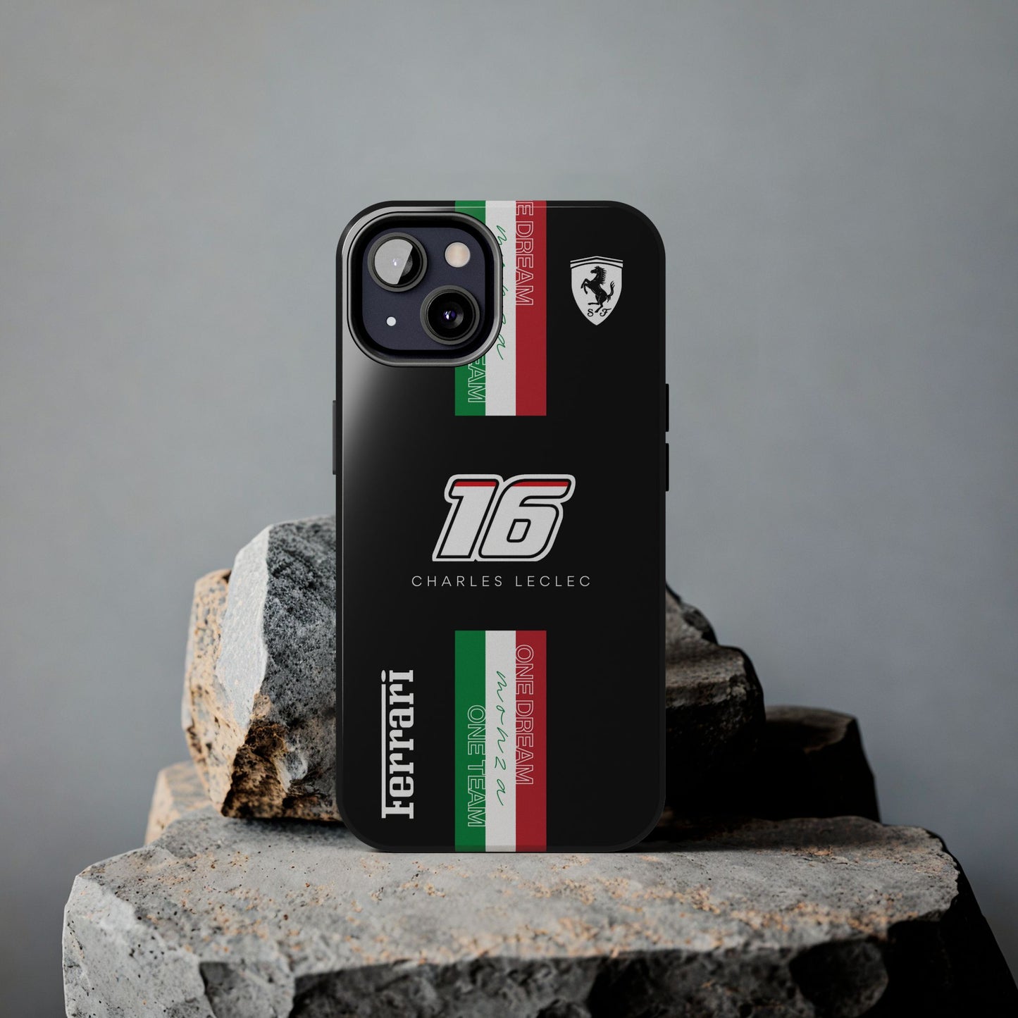 Black 16 Leclerc Ferrari Armor Case