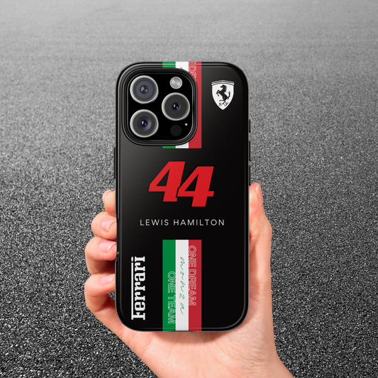 Black 44 Hamilton Ferrari Armor Case