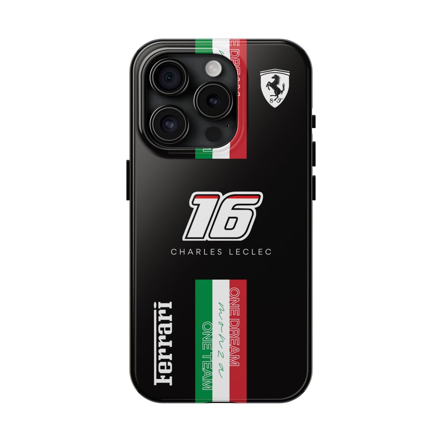 Black 16 Leclerc Ferrari Armor Case