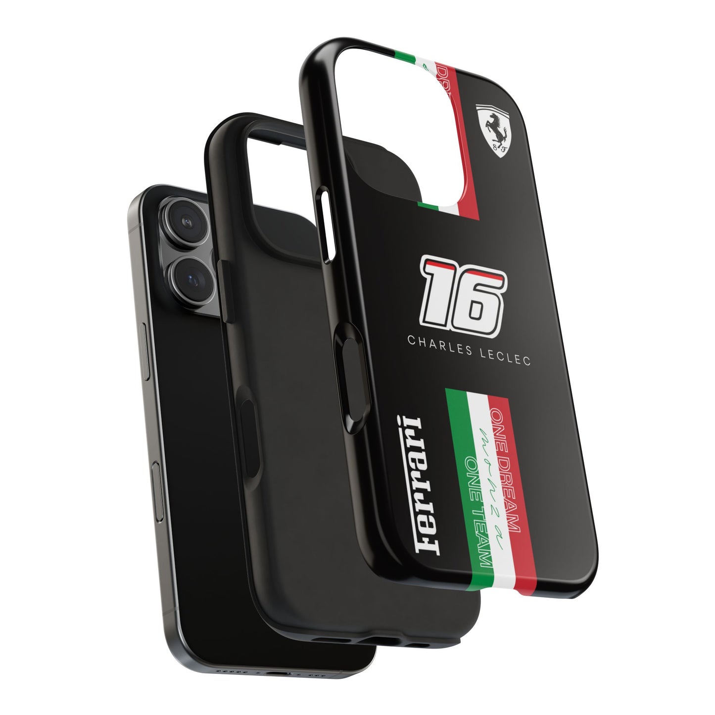 Black 16 Leclerc Ferrari Armor Case