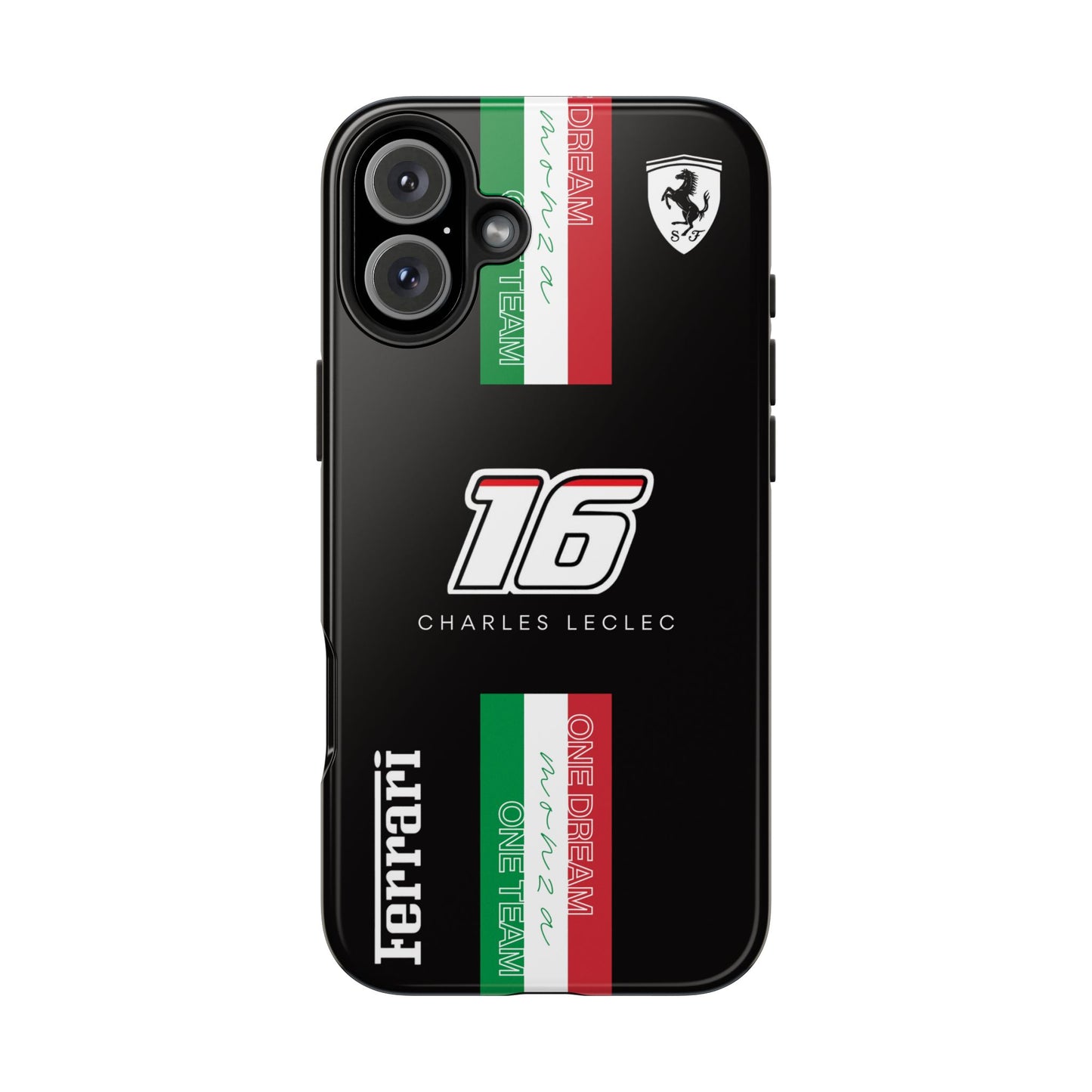 Black 16 Leclerc Ferrari Armor Case