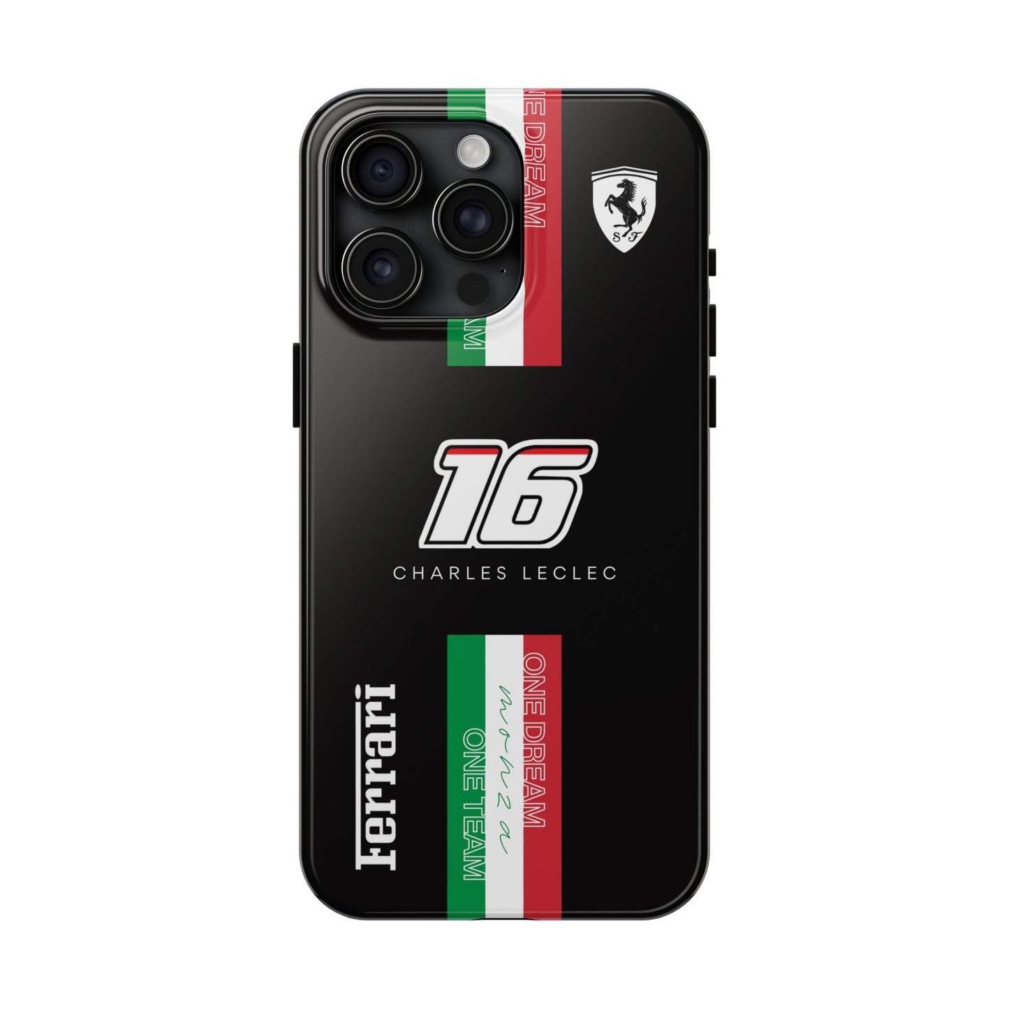 Black 16 Leclerc Ferrari Armor Case