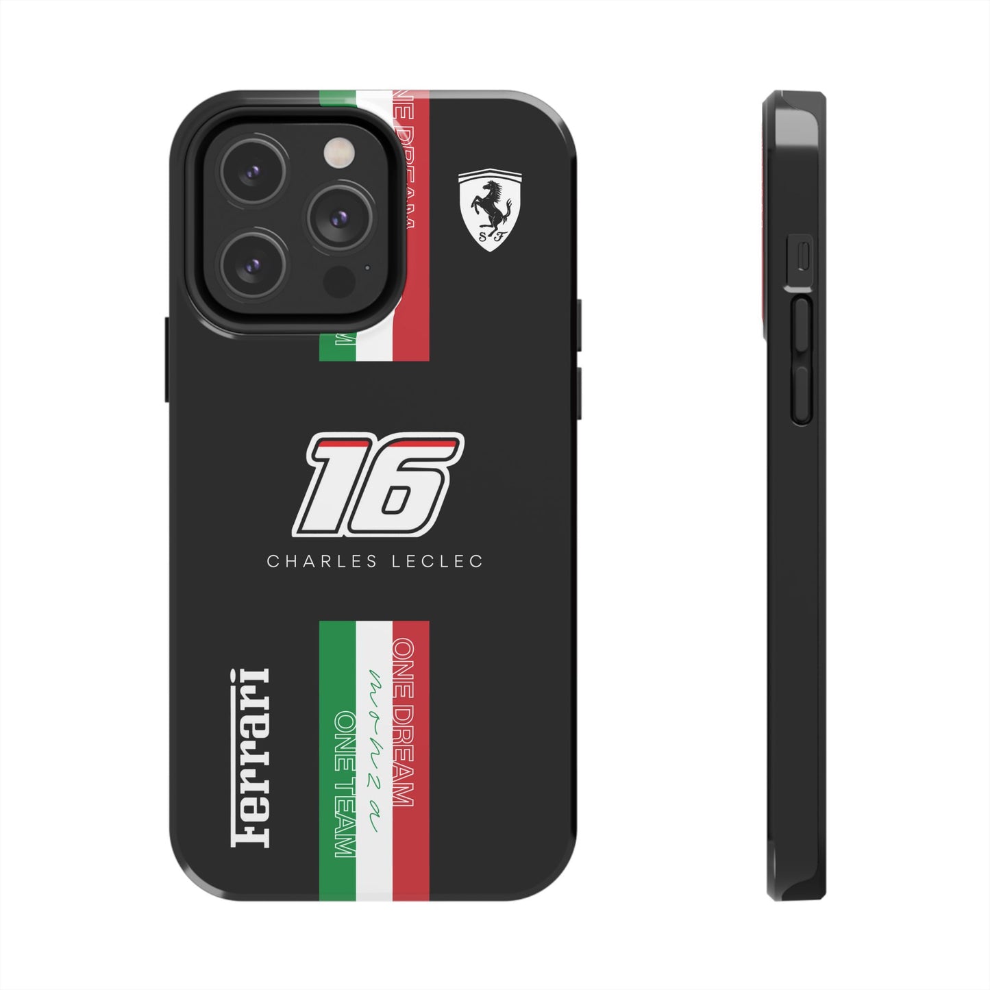 Black 16 Leclerc Ferrari Armor Case